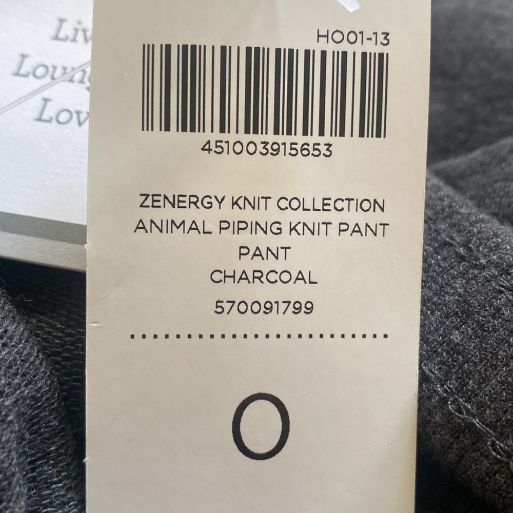 Chico’s Zenergy Knit Collection Animal Trim Set Charcoal Size 0 - Picture 4 of 10